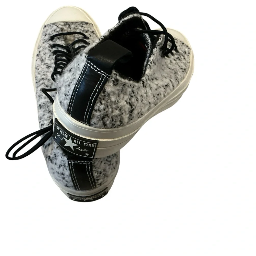 Converse Chuck Taylor 70 LO boucle wool white black sneaker mens 6.5 women’s 8.5